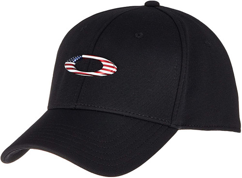 Oakley Men's Tincan Cap, Black / American Flag,