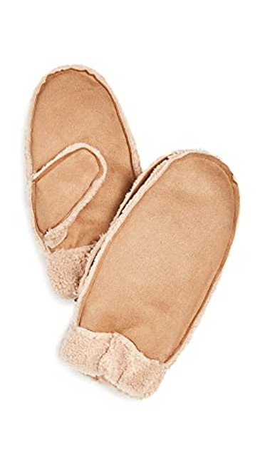 Hat Attack Women's Cozy Faux Shearling Mitten, Natural, Tan, One Size