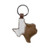 Texas Keychain, Hair-on Cowhide leather, iLi of New York, Brown & White 6497 Toffee