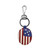 American Flag Stars and Stripes Keychain, Genuine leather, Ili of New York, 6490