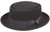 Kenny K Signature Porkpie Hat, Pork Pie, Boater, Black, Unique & Stylish, 100% Wool, WF79
