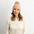 Hat Attack Cashmere Slouchy Cuff Beanie with Faux Fur Pom FEFM505