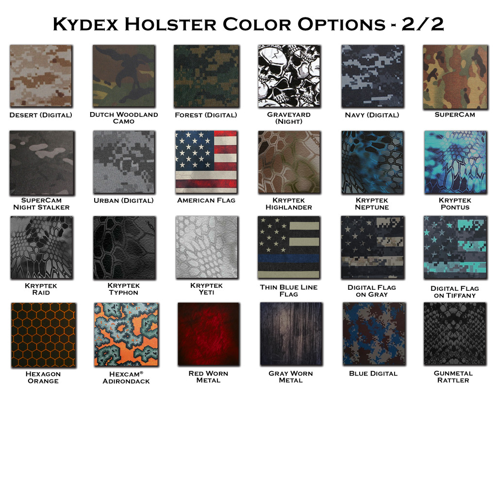Kydex Holster Color Options 2/2