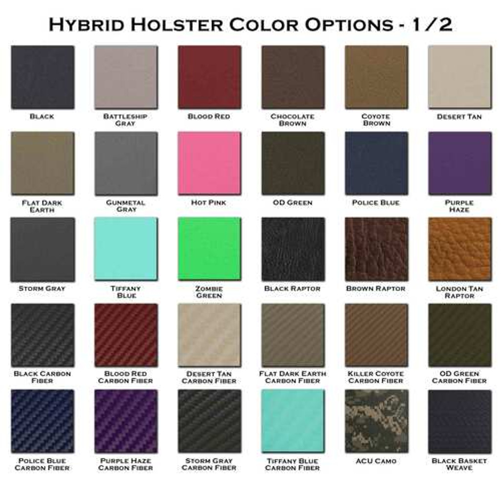 Hybrid Kydex Colors 1/2