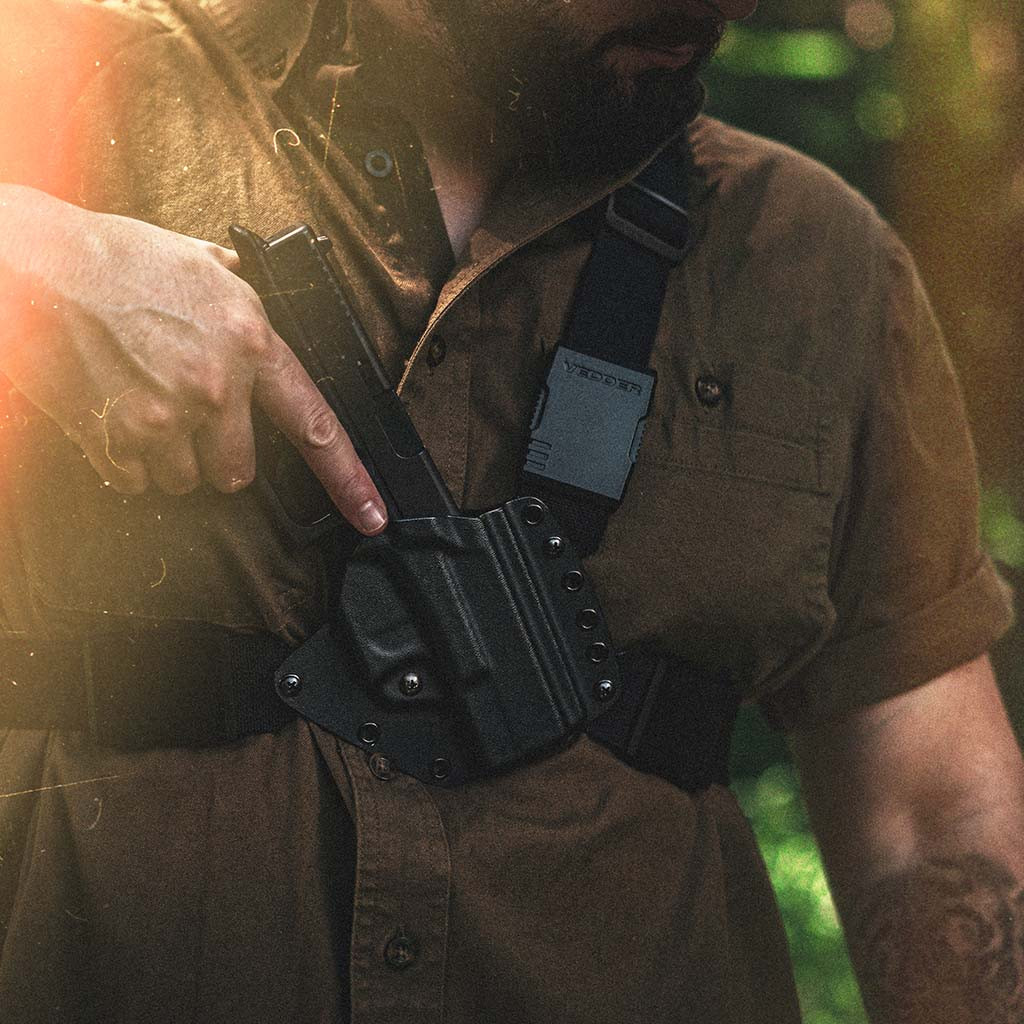 H&K P30L .40 cal w/out Thumb Safety EverTrek Chest Holster