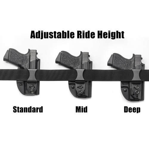 LightTuck™ Kydex IWB Gun Holster showing ride height