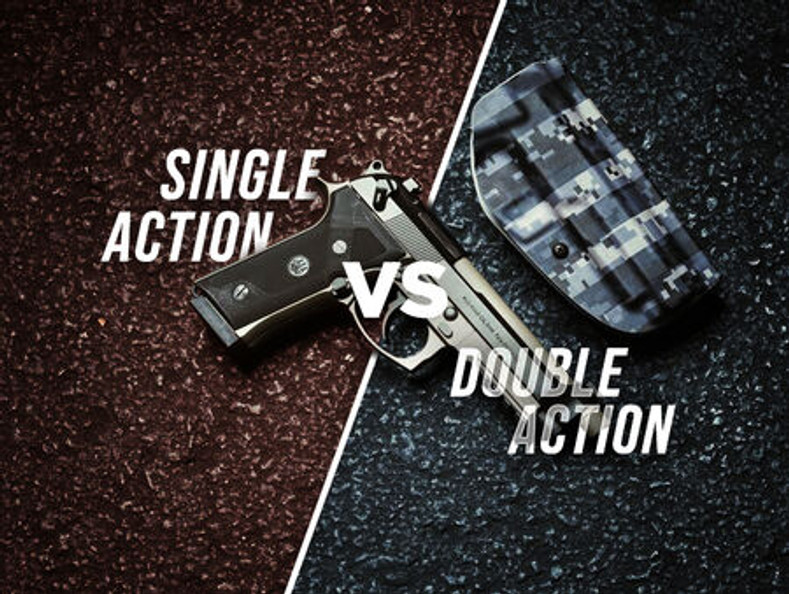 What is a double action vs. single action handgun?