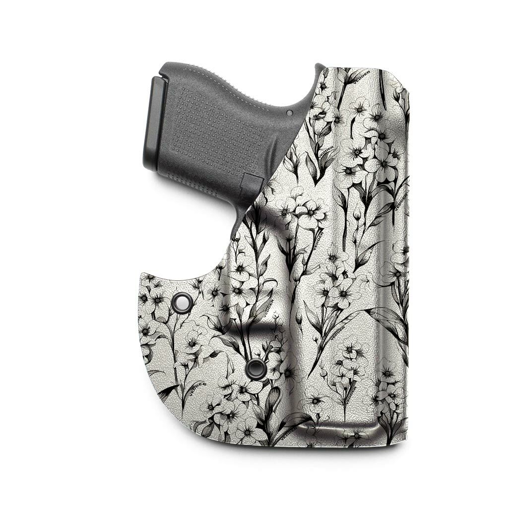 PocketLocker Holster in Floral Metallic Silver.