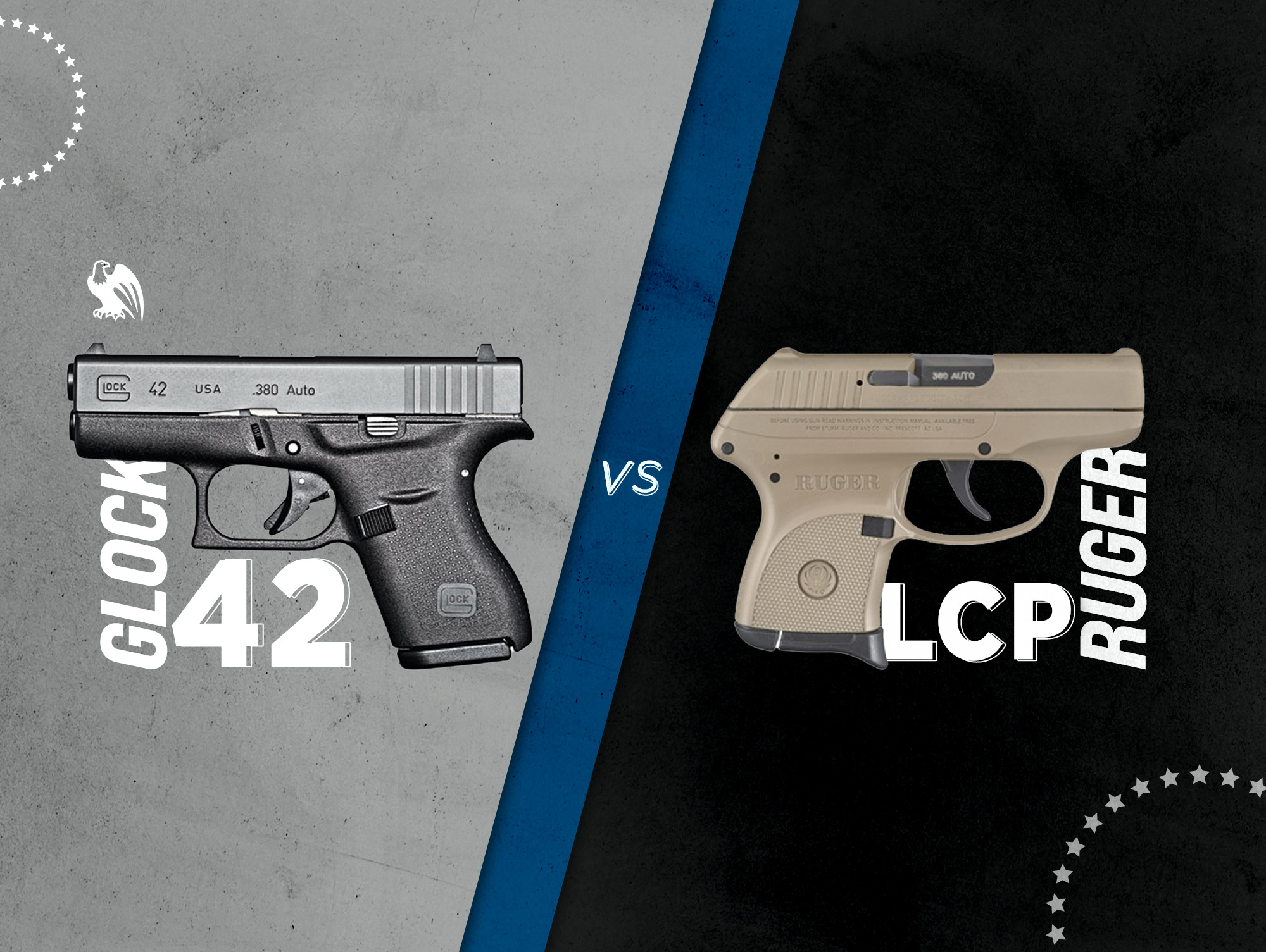 Glock 42 vs Ruger LCP: Which Is the Better Pistol? - Vedder Holsters, image size:2000x1505
