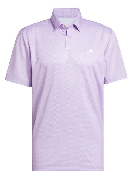 adidas Core Allover Print Polo Shirt - Powder Plum/White