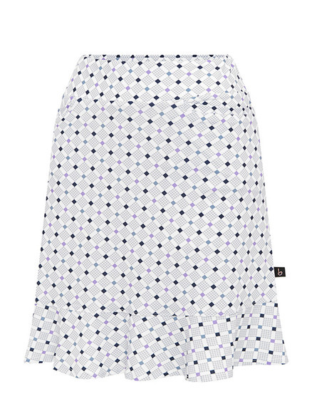 Birdee Sport Women's Pyramid Wave 18" Skort - White/Crystal