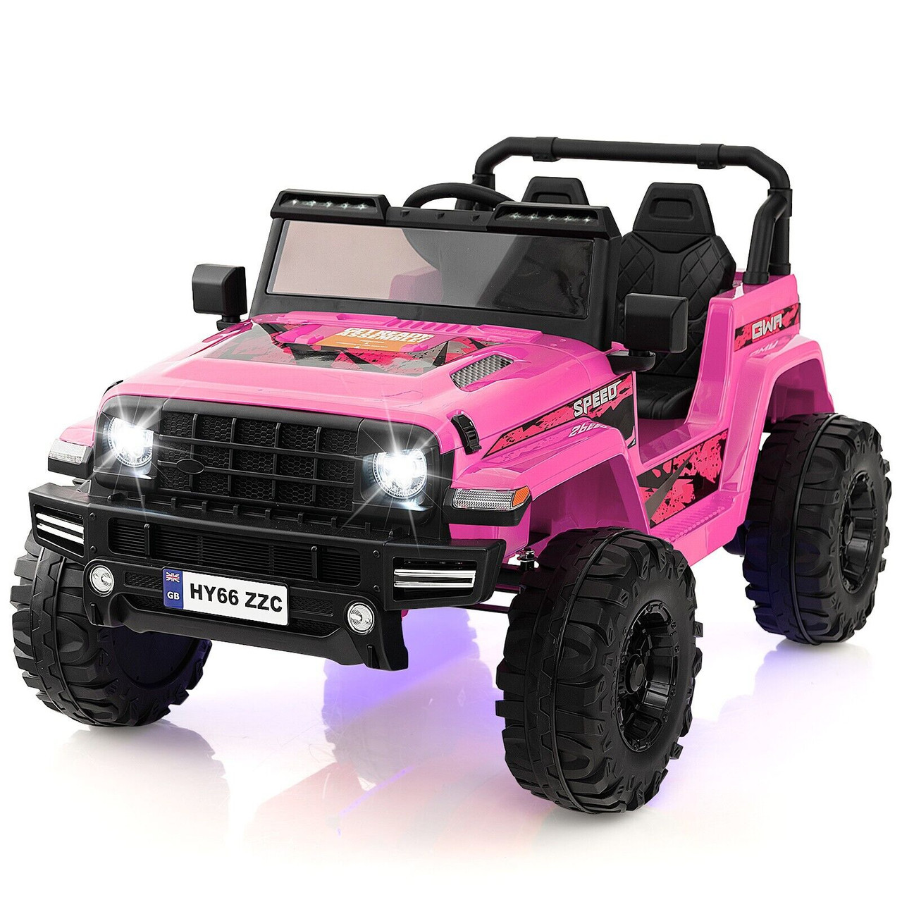 Girls 24v Seat Pink GWA Monster Truck with Remote Control Kids