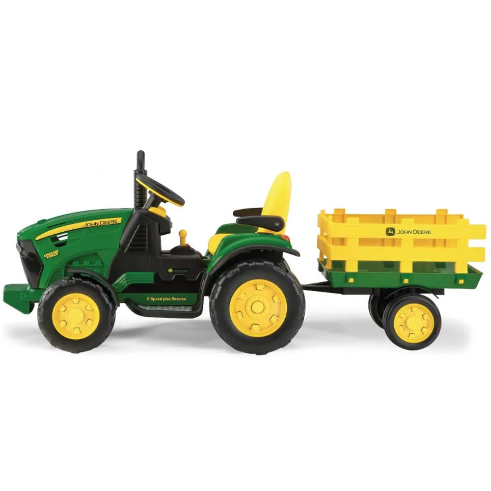 John Deere 12v Ground Force Tractor Trailer by Peg Perego Kids