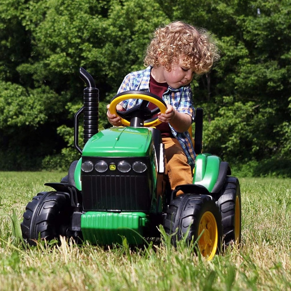 John Deere 12v Ground Force Tractor Trailer by Peg Perego Kids