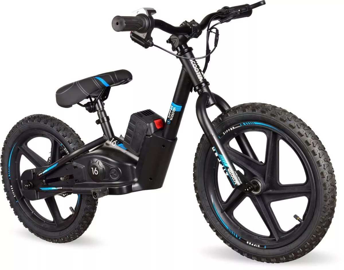 Boys Stunt Black&Blue 16 Inch Wheel 24v Powered Balance Bike