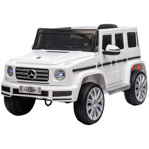 12v Official White Mercedes Benz G-500 Ride on SUV with Remote