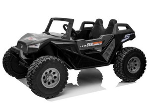 Kids Black 24v 2-Seat All Terrain 4WD Battery Powered Vehicle