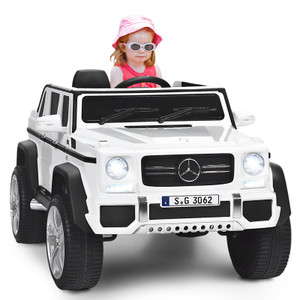 White Official 12V Mercedes G-650 Maybach Ride On SUV with Remote