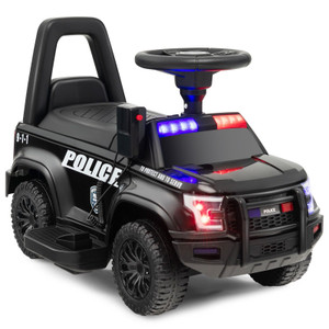 6v Police Style sit-on Car for Toddlers With Sirens & Lights