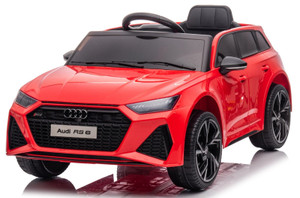 Kids Red 12V Licensed Audi RS-6 Ride-In Sports Car with Remote