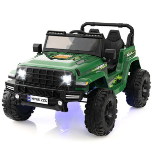 Kids 24v 2 Seat Green GWA Monster Truck with Remote Control