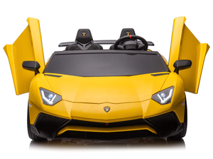 Kids Yellow Super-Size 24v Lamborghini 2-Seat Ride-on Sports Car