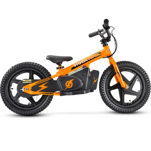 Kids Orange 16 Inch Off Road 24v Lithium Battery STT Balance Bike