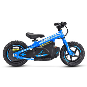 Kids Blue 24v Power Lithium Premium STT Off Road Balance Bike storm