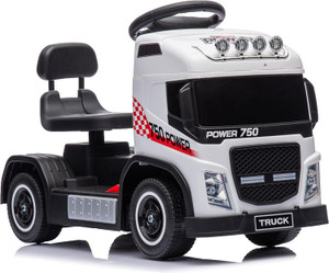 White  Children's 6v Battery Power Ride on Lorry + Lights & Sounds