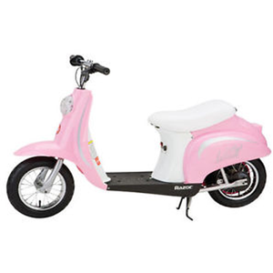 Pink Razor Retro 24v Sit on Battery Powered Girls Electric Bike