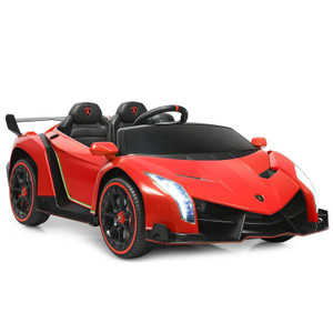 2 Seater Red Licensed Lamborghini  Ride in Sports Car for Kids