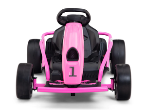 Pink Girls 24v Battery Powered Drift Go-Kart Ride-on Race Car