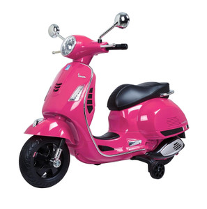 Girls Official Pink New Shape Vespa 12V Sit on  Moped Motorbike