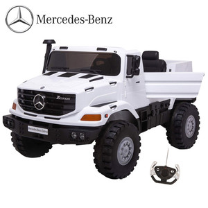 White 2 Seater 24v Mercedes Unimog EVA Tyre Kids Mega SUV