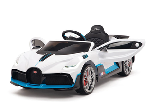 Top Spec Official White Bugatti Divo 12v Kids Luxury Ride On Car