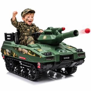 Kids Camouflaged 24v Sit-in Battery Operated Ride-on Army Tank
