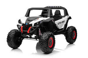 Kids 2-Seat 4WD Boss Spec 24v White XL Ride on UTV Buggy MP4