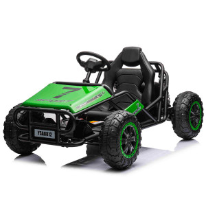 Kids 24v Green Steel Frame Electric Off-Road Ride on Buggy Kart