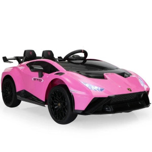 Girls Pink 24v Lamborghini Huracan STO V10 Drift  Ride-On Car