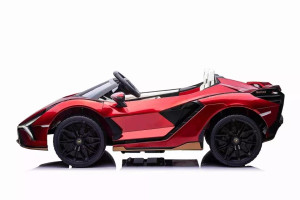 Kids 24v Shiny Red 2 Seat Drifting Lamborghini Sian Ride On Car