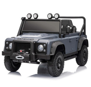 Kids 24v Midnight Grey Official Land Rover Defender Sit In Car