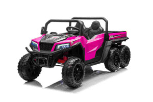 Girls Pink 24V 2-Seat 4WD Ali-Gator XUV Ride In Tipper Truck