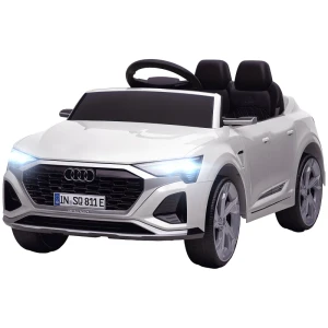 12V Official White Audi Q8 Kids Battery Ride On Car with Remote