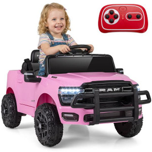 Girls 12v Pink Official Dodge RAM Ride on Pick-up Truck