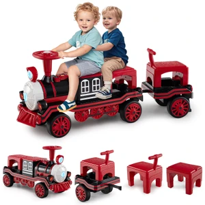 Kids Red 12v 3-Seat Battery Motorized Sit-on Thomas Style Train