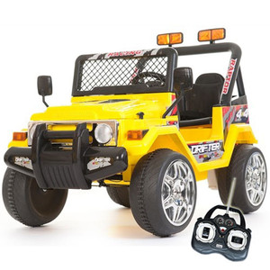 12v Yellow Two Seater Off Road Kids Electric Jeep