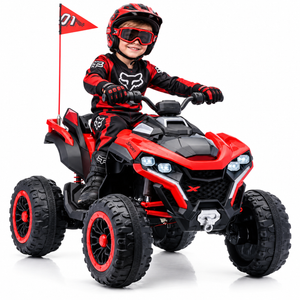 Red 24v Top Spec 4WD Sit-On Battery Powered Quad Bike