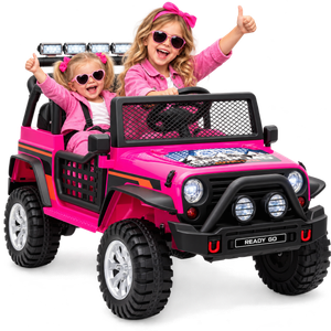 12v 2 Seat Ride on Pink Adventure Truck with Remote Control