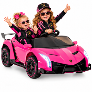 Pink 2 Seat 4WD Green Licensed Lamborghini Kids Ride On Car