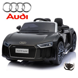 Black Official Kids Ride On Audi R8 12v Car with Remote